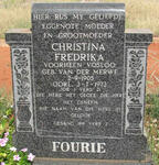 FOURIE Christina Fredrika, formerly VOSLOO nee VAN DER MERWE 1905-1973