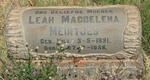 MEINTJES Leah Magdelena nee HILL 1891-1958