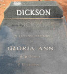DICKSON Gloria Ann 1931-1990