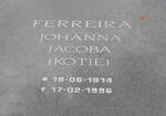 FERREIRA Johanna Jacoba 1914-1996