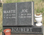 JOUBERT Joe 1914-1988 & Martie 1921-1986