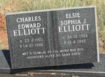 ELLIOTT Charles Edward 1921-1986 & Elsie Sophia J. 1932-1987