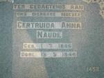NAUDE Gertruida Anna 1885-1944