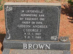 BROWN Gideon Andries 1927-1989