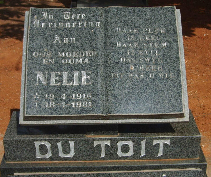TOIT Nelie, du 1916-1981