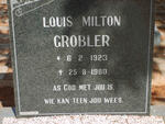 GROBLER Louis Milton 1923-1980