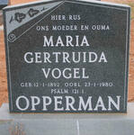 OPPERMAN Maria Gertruida nee VOGEL 1892-1980