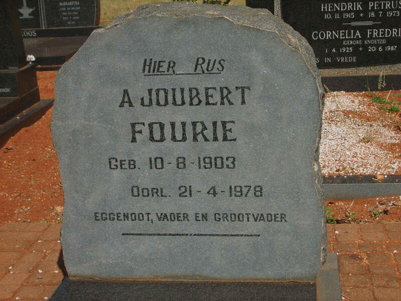 FOURIE  A. Joubert 1903-1978