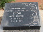 THOM Jacoba Margaretha nee BESTER 1932-1987