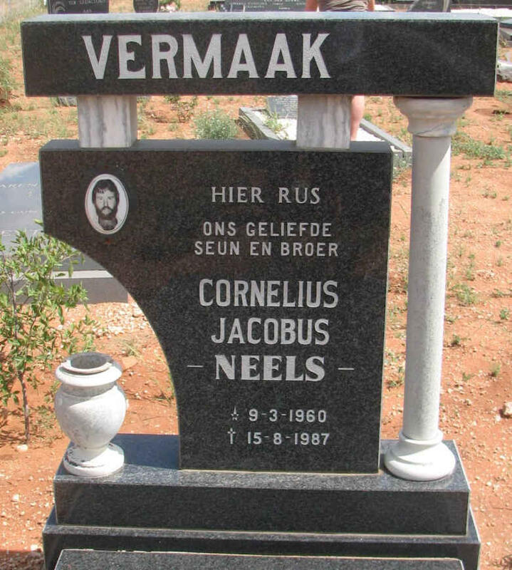 VERMAAK Cornelius Jacobus 1960-1987