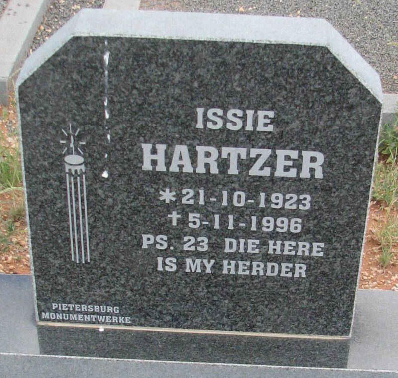 HARTZER Issie 1923-1996