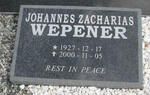 WEPENER Johannes Zacharias 1927-2000