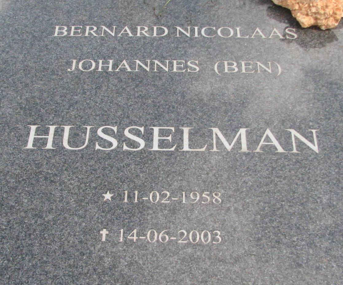HUSSELMAN Bernard Nicolaas Johannes 1958-2003