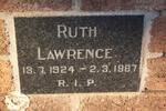 LAWRENCE Ruth 1924-1987