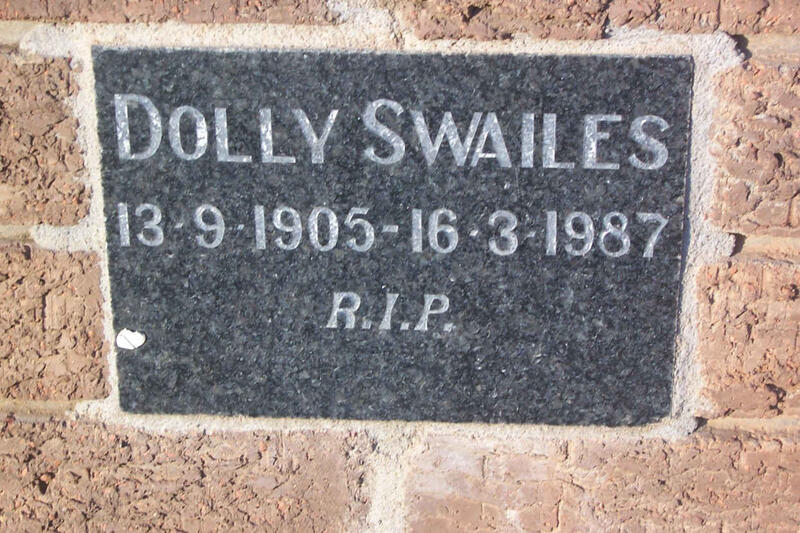SWAILES Dolly 1905-1987