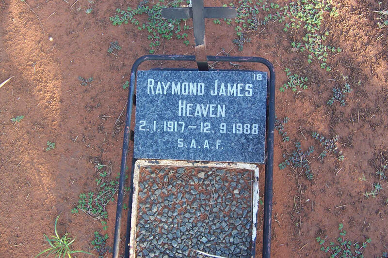 HEAVEN Raymond James 1917-1988