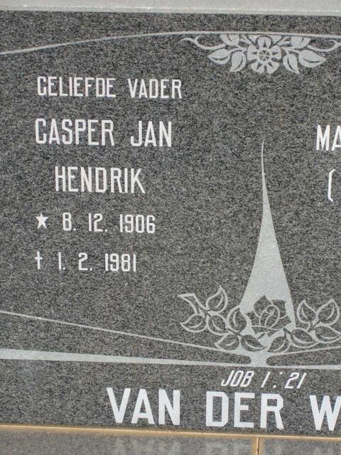WALT Casper Jan Hendrik, van der 1906-1981