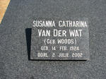 WAT Susanna Catharina, van der nee WOODS 1924-2002