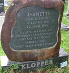 KLOPPER Jeanette nee SLABBERT 1941-1994