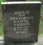 MARE Jaques 1978-1996 :: MARE Miekie nee PRETORIUS 1954-