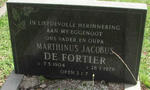 FORTIER Marthinus Jacobus, de 1904-1978