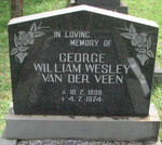 VEEN George William Wesley, van der 1899-1974
