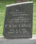 LANGE P.A., de 1913-1973