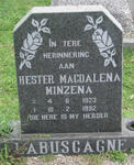 LABUSCAGNE Hester Magdalena Minzena 1923-1992