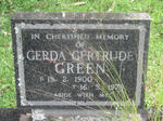 GREEN Gerda Gertrude 1900-1978