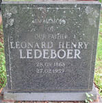 LEDEBOER Leonard Henry 1868-1959