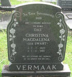 VERMAAK Christina Magdalena nee SWART 1923-1987