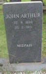 ARTHUR John 1898-1971