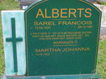 ALBERTS Sarel Francois 1920-1997 & Martha Johanna 1922-