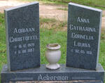 ACKERMAN Adriaan Christoffel 1929-1997 & Anna Catharina Cornelia Louisa 1931-