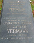 VERMAAK Gerhardus Coenrad 1933-1981 & Johanna Alida Elizabeth 1936-2001