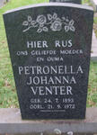 VENTER Petronella Johanna 1893-1972