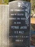 WALT Petrus Jacob, v.d. 1911-1973
