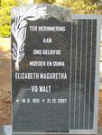 WALT Elizabeth Magaretha, v.d. 1913-2007