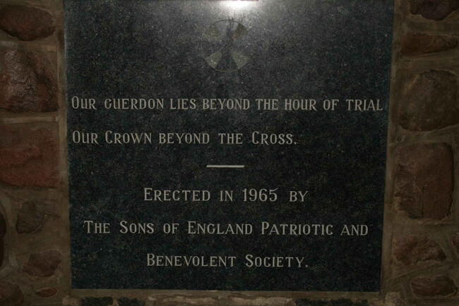 03. Entrance erected by the Sons of England Patriotic and Benevolent Society