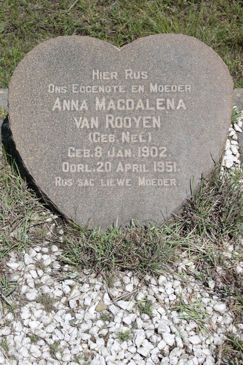 ROOYEN Anna Magdalena, van nee NEL 1902-1951