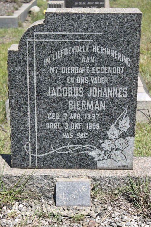 BIERMAN Jacobus Johannes 1897-1959