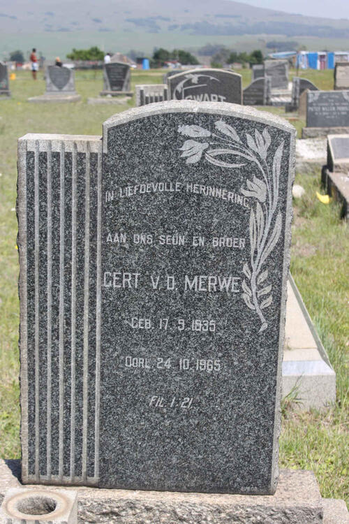 MERWE Gert, v.d. 1935-1965