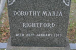 RIGHTFORD Dorothy Maria -1973