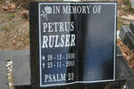 RULSER Petrus 1930-2005