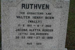 RUTHVEN Walter Henry Beier 1915-1982 & Jacoba Aletta Burger BURROWS 1918-1999