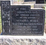 MATTHEE Susanna Maria nee GROENEWALD 1893-1949