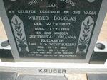 KRUGER Wilfred Douglas 1883-1966 & Gertruida Johanna Elizabeth V.D. WESTHUIZEN 1902-1971