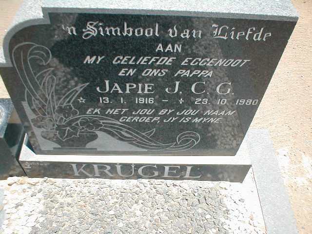 KRÜGEL Japie J.C.G. 1916-1980
