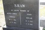 SHAW John Edgar 1907-1982 & Agnes Emily Stella 1907-1971