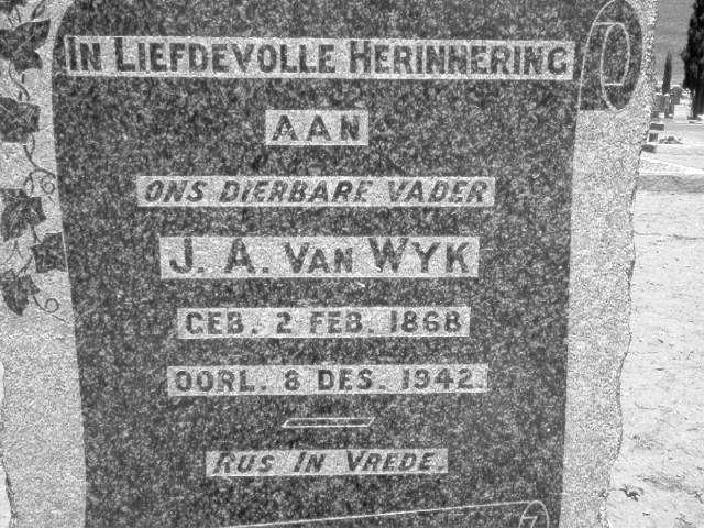 WYK J.A., van 1868-1942